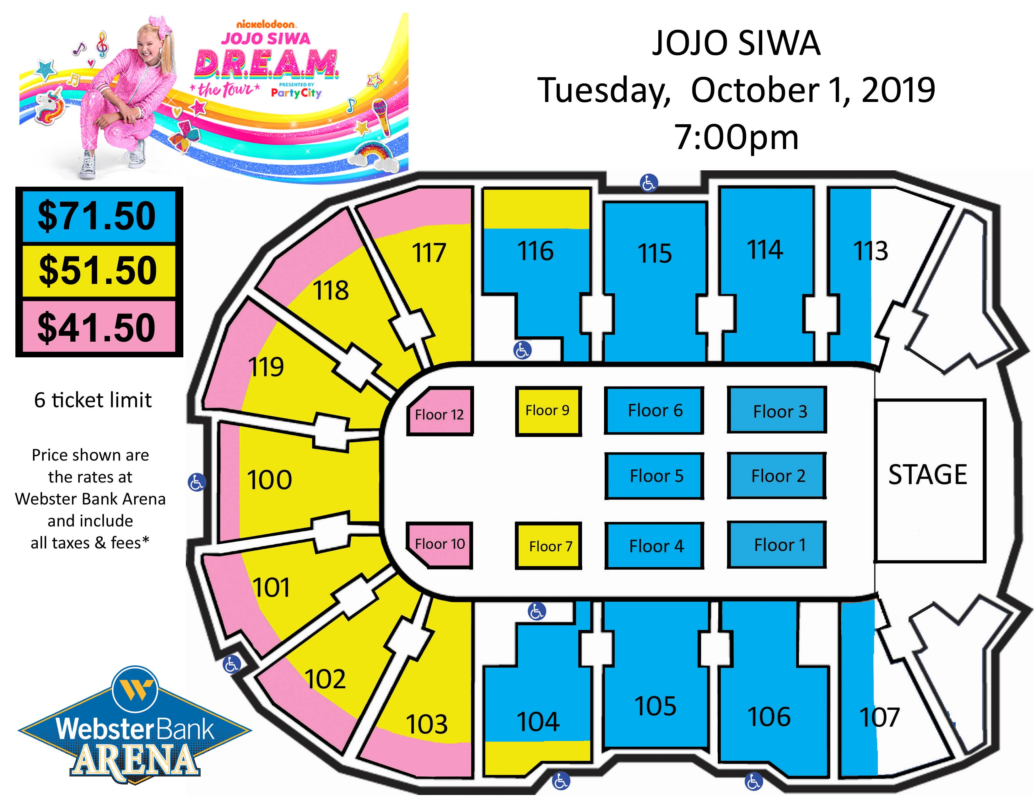 Webster Bank Arena Seating Chart With Seat Numbers