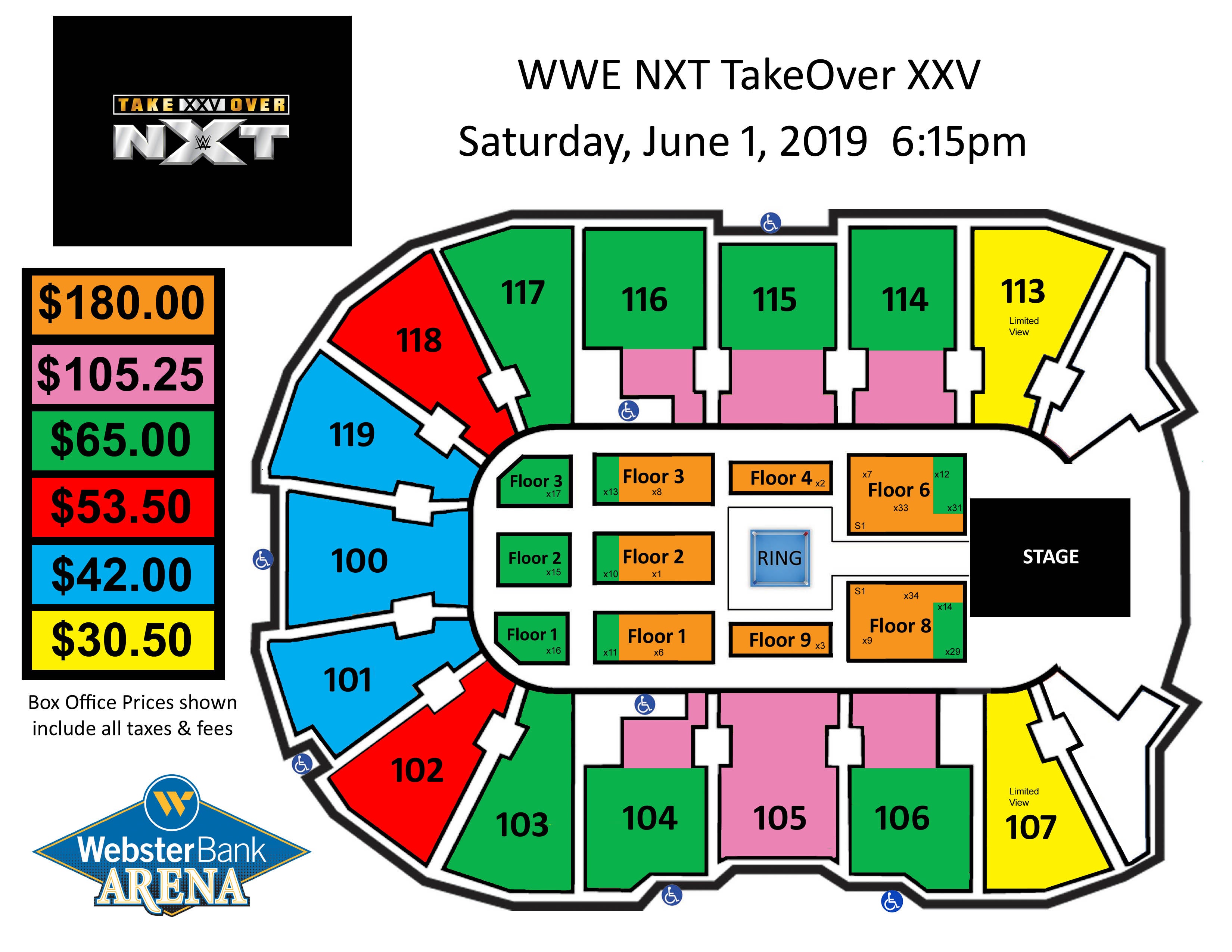Webster Bank Arena Wwe Seating Chart